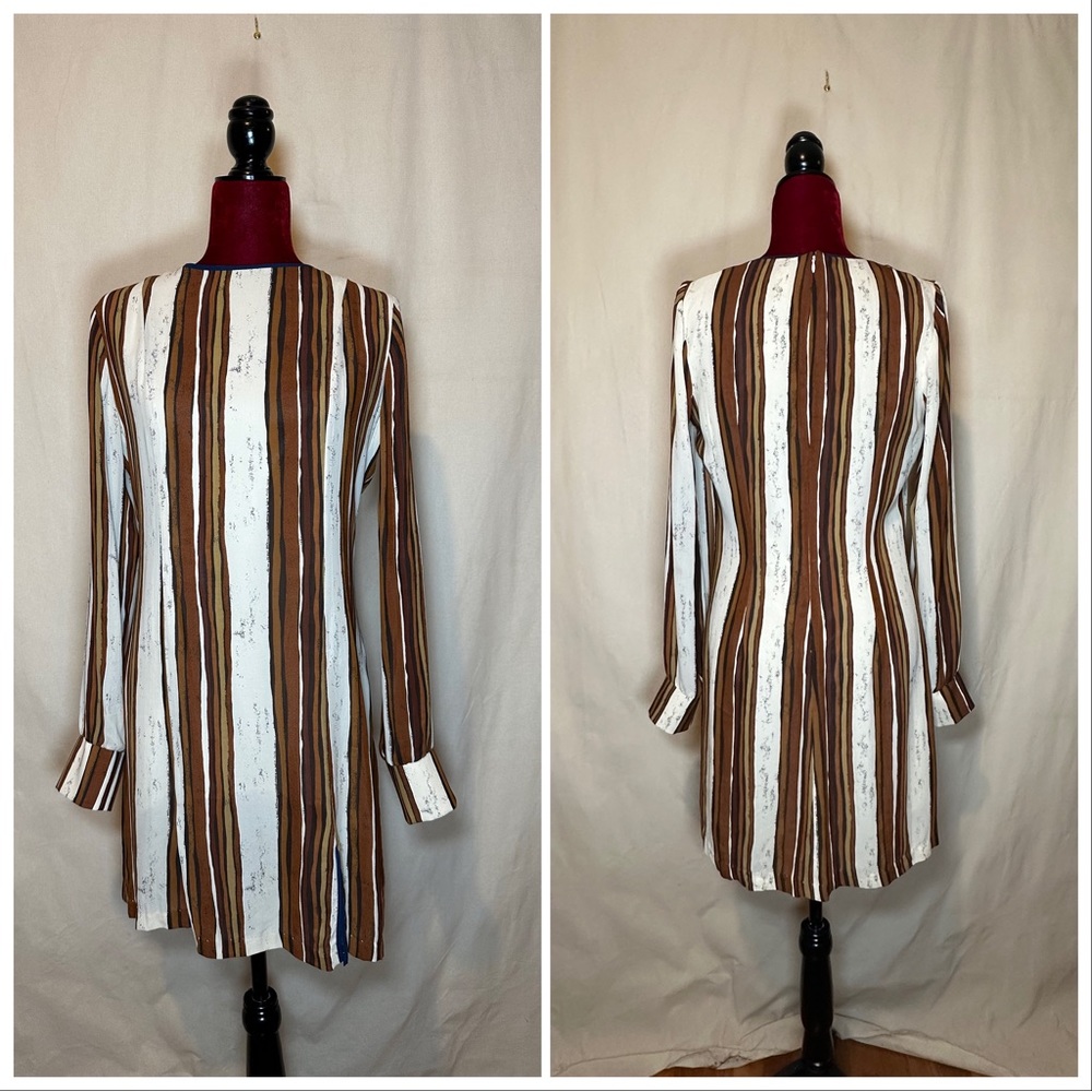 STAUD Striped Mini Dress - Medium